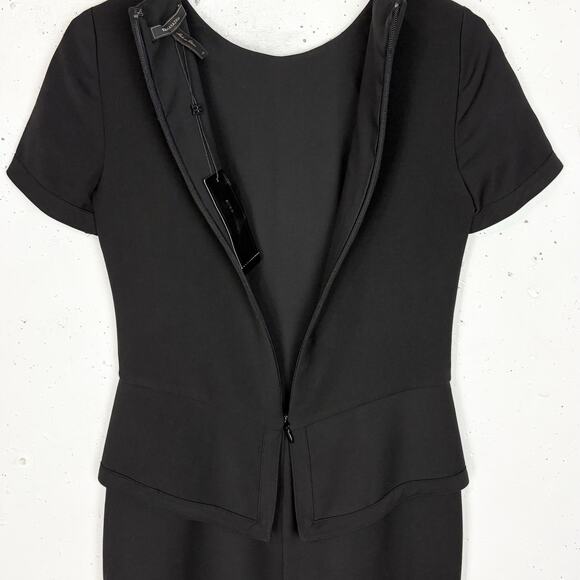 BCBG MaxAzria Womens Madalyn Mini Dress Polyester Rayon Stretch Black Size 2 - Picture 13 of 13